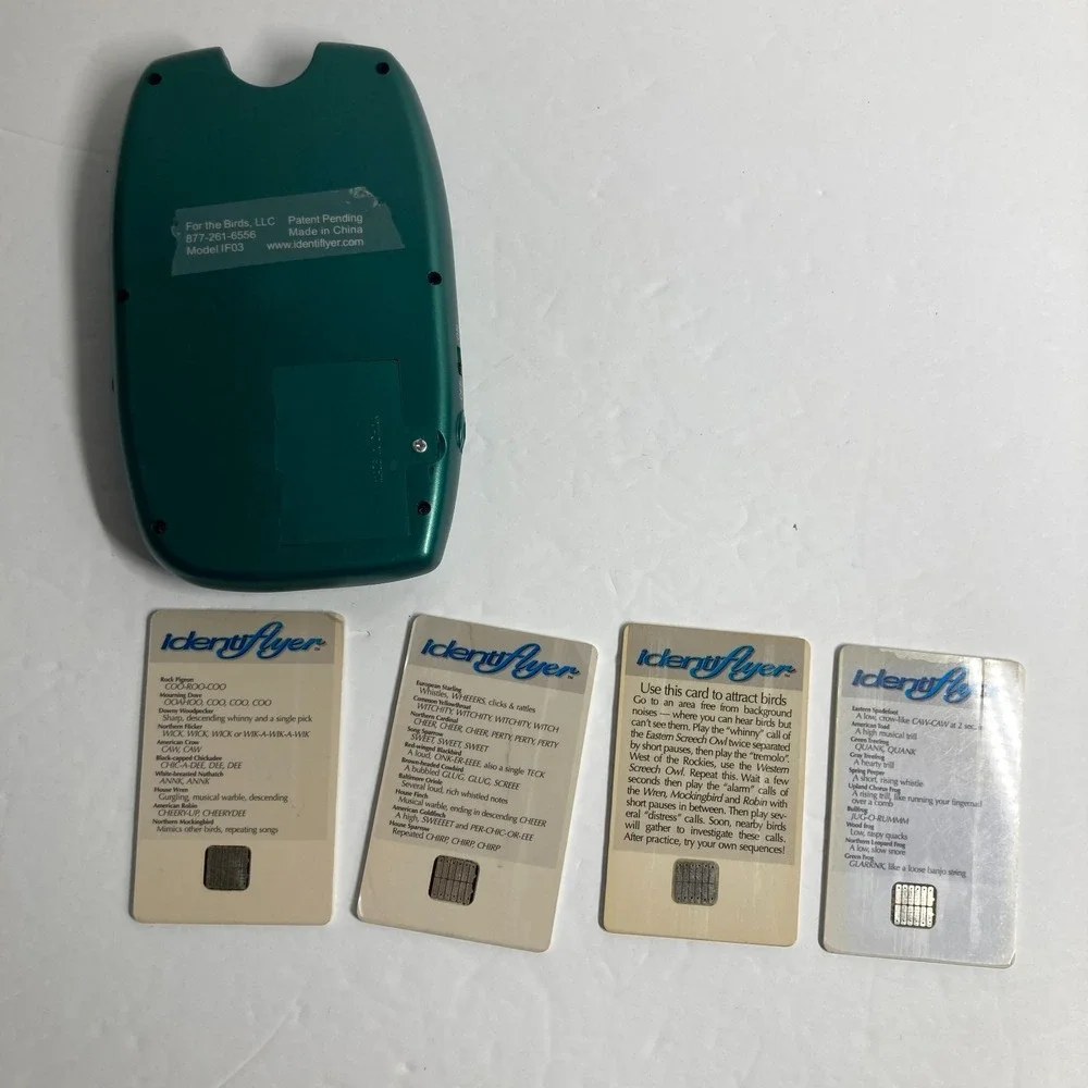Birdsong Identiflyer Handheld Bird Sound Identifier - Green 4 sound cards